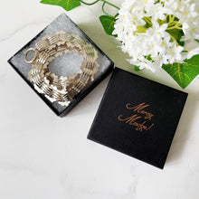 Cargar imagen en el visor de la galería, Victorian Sterling Silver Book Chain Necklace. Antique Wide Silver Collar Necklace, Large Bolt Ring. Antique Link Chain For Large Lockets.