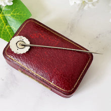 Cargar imagen en el visor de la galería, Victorian Engraved Pansy Stick Pin. Sterling Silver Aesthetic Era Pin Brooch. Antique Silver Lapel/Stock/Cravat/Tie Pin, Victorian Jewelry