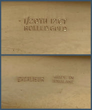 Cargar imagen en el visor de la galería, Vintage 12ct Rolled Gold Bracelet, Harrods Of London. Edwardian Revival Leaf Engraved Bangle Bracelet. Heavy Gold Filled Wide Hinged Bangle