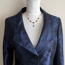 Cargar imagen en el visor de la galería, Vintage 1930s 18ct Gold Bohemian Garnet Necklace. Antique Art Deco Red Gemstone Pendant Drop Necklace. Gem Set Y Necklace, Princess Length