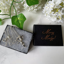 Charger l'image dans la galerie, Vintage Sterling Silver Cherub Pendant On Chain. Cowboy Cupid/Angel Sterling Silver Pendant & Curb Chain. Texas Cowboy, Vintage Jewelry Gift