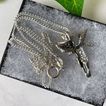 Charger l'image dans la galerie, Vintage Sterling Silver Cherub Pendant On Chain. Cowboy Cupid/Angel Sterling Silver Pendant & Curb Chain. Texas Cowboy, Vintage Jewelry Gift