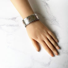 Charger l'image dans la galerie, Antique Victorian Wide Cuff Bracelet. Engraved Birds & Butterfly Silver, Gold Victorian Aesthetic Bangle. Antique English Silver Bracelet.
