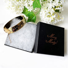 Cargar imagen en el visor de la galería, Vintage 12ct Rolled Gold Bracelet, Harrods Of London. Edwardian Revival Leaf Engraved Bangle Bracelet. Heavy Gold Filled Wide Hinged Bangle
