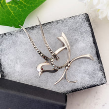 Cargar imagen en el visor de la galería, Antique Art Deco Silver Bird Brooch. Austro-Hungarian 800 Silver Dove Brooch. 1920's Stylised Silver & Marcasite Figural Lapel Pin, Austria