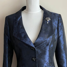 Load image into Gallery viewer, Antique Art Nouveau Plique a Jour and Pearl Brooch. Edwardian Silver & Enamel Pearl Drop Brooch, Germany. Levinger Bissinger Jewelry