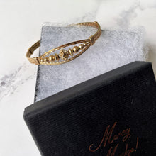 Cargar imagen en el visor de la galería, Antique Victorian 9ct Rolled Gold Bracelet. Yellow Gold Filled Etruscan Bangle. Twisted Gold Wire Roman Rope Bangle. Narrow Flexible Bangle