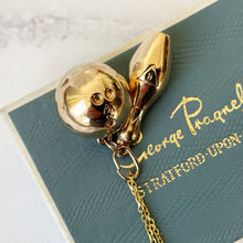 Cargar imagen en el visor de la galería, Vintage Bowling Pin & Ball 9ct Gold Pendant Necklace. 1960s Retro Pendant Charm, Fred Manshaw, London. Vintage Gold Chunky Charm