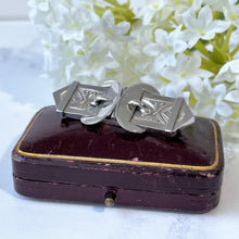 Carica l'immagine nel visualizzatore di Gallery, Antique Victorian Sterling Silver Belt Buckle Brooch In Case. Aesthetic Engraved Love Token Sweetheart Brooch. Victorian Sentimental Jewelry