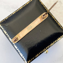 Cargar imagen en el visor de la galería, Antique Victorian 9ct Gold Baby Brooch. Antique Engraved Daisy Bib Pin. Antique Jewelry Gift, Baptismal, Birth, Christening, Baby Shower