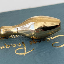 Cargar imagen en el visor de la galería, Vintage Bowling Pin & Ball 9ct Gold Pendant Necklace. 1960s Retro Pendant Charm, Fred Manshaw, London. Vintage Gold Chunky Charm