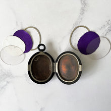 Cargar imagen en el visor de la galería, Antique Victorian Whitby Jet Locket.  Carved Jet Elizabethan Portrait Locket. Large Whitby Jet Mourning Locket. Victorian Mourning Jewelry