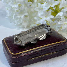 Carica l'immagine nel visualizzatore di Gallery, Antique Victorian Sterling Silver Belt Buckle Brooch In Case. Aesthetic Engraved Love Token Sweetheart Brooch. Victorian Sentimental Jewelry