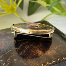 Load image into Gallery viewer, Antique Victorian Hand Painted Miniature Portrait Rolled Gold Brooch. Painted Porcelain Plaque Of A Gypsy Lady. Rolled Gold Portrait Brooch