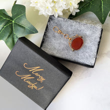 Charger l'image dans la galerie, Antique 9ct Gold Spinner Fob Pendant With Dog Clip Bale. Scottish Carnelian & Bloodstone Necklace Pendant Charm, Hallmarked Chester 1925