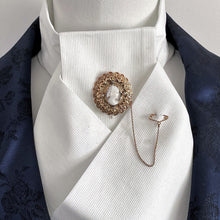Cargar imagen en el visor de la galería, Antique Victorian Art Nouveau Cameo Brooch. 9ct Gold Carved Coral & Pearl Brooch. Oval Engraved Gold Lapel Pin, Alternative Sock/Cravat Pin