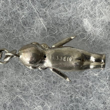 Charger l'image dans la galerie, Antique Edwardian Sterling Silver Kewpie Pendant Necklace. Art Deco Baby Cupid Charm, Dog Clip & Chain. Love Token Sweetheart Necklace