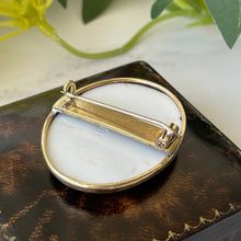 Load image into Gallery viewer, Antique Victorian Hand Painted Miniature Portrait Rolled Gold Brooch. Painted Porcelain Plaque Of A Gypsy Lady. Rolled Gold Portrait Brooch