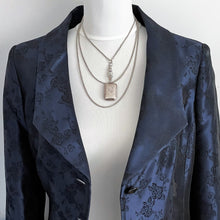 Cargar imagen en el visor de la galería, Antique Victorian Sterling Silver Guard Chain With Dog-Clip. Long 58"/146cm Sautoir Chaine Necklace. Victorian Muff/Pocket Watch Chain