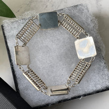 Lade das Bild in den Galerie-Viewer, Vintage Sterling Silver & Pearl Good Fortune Bracelet. Chinese Export Silver Abacus Money Bracelet. Oriental Good Luck Bracelet, Hong Kong
