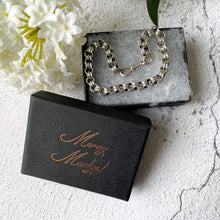 Charger l'image dans la galerie, Antique Victorian Silver Watch Chain Bracelet.  Sterling Silver Fancy Belcher Chain Bracelet With Dog Clip. Antique Victorian Jewelry