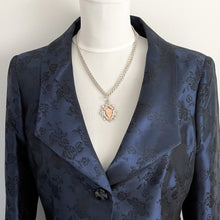 Charger l'image dans la galerie, Victorian Heavy Sterling Silver Pocket Watch Chain Necklace. Antique Scottish Crest Pendant Fob & Double Albert Curb Link Watch Chain.