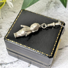 Charger l'image dans la galerie, Antique Edwardian Sterling Silver Kewpie Pendant Necklace. Art Deco Baby Cupid Charm, Dog Clip & Chain. Love Token Sweetheart Necklace