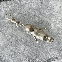 Charger l'image dans la galerie, Antique Edwardian Sterling Silver Kewpie Pendant Necklace. Art Deco Baby Cupid Charm, Dog Clip & Chain. Love Token Sweetheart Necklace