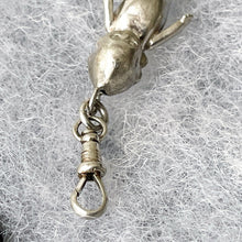 Charger l'image dans la galerie, Antique Edwardian Sterling Silver Kewpie Pendant Necklace. Art Deco Baby Cupid Charm, Dog Clip & Chain. Love Token Sweetheart Necklace
