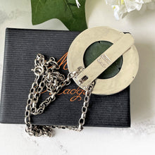 Lade das Bild in den Galerie-Viewer, Antique Chinese Export Jade & Sterling Silver Dress Clip. Carved Lotus Flower Green Jadeite Jade Pendant/Brooch . Old Chinese Export Jewelry