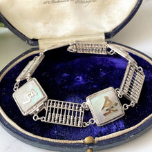 Lade das Bild in den Galerie-Viewer, Vintage Sterling Silver & Pearl Good Fortune Bracelet. Chinese Export Silver Abacus Money Bracelet. Oriental Good Luck Bracelet, Hong Kong