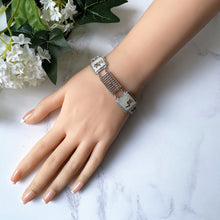 Lade das Bild in den Galerie-Viewer, Vintage Sterling Silver & Pearl Good Fortune Bracelet. Chinese Export Silver Abacus Money Bracelet. Oriental Good Luck Bracelet, Hong Kong