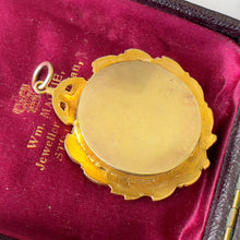 Cargar imagen en el visor de la galería, Rare Antique Edwardian Sweetheart Locket. Gold & Silver Gilt British Royal Flying Corps Photo Locket. Rare British Regalia Jewelry WW1 c1914