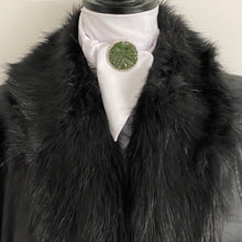 Lade das Bild in den Galerie-Viewer, Antique Chinese Export Jade & Sterling Silver Dress Clip. Carved Lotus Flower Green Jadeite Jade Pendant/Brooch . Old Chinese Export Jewelry