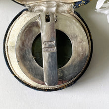 Lade das Bild in den Galerie-Viewer, Antique Chinese Export Jade & Sterling Silver Dress Clip. Carved Lotus Flower Green Jadeite Jade Pendant/Brooch . Old Chinese Export Jewelry