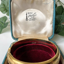 Carica l'immagine nel visualizzatore di Gallery, Antique 12ct Rolled Gold Engraved Bangle, Original Box. Edwardian Floral Engraved 12K Gold Fill Hinged Cuff Bracelet In Antique Jewelry Case