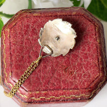 Lade das Bild in den Galerie-Viewer, Antique Victorian Bohemian Garnet Pendant Necklace. Gold, Silver Rose Cut Garnet Pendant and Chain. Minimalist Pendant Charm Necklace