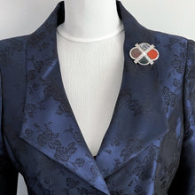 Load image into Gallery viewer, Victorian Scottish Silver & Agate Cross Brooch British Design Reg'd. 1867. Antique Quatrefoil, Saltire Cross Sterling Silver Celtic Brooch.