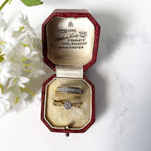 Load image into Gallery viewer, Antique Victorian Red Leather Double Ring Box. Wedding Ring Bearer Box/Bridal Set Box. English Antique Engagement/Wedding 2 Slot Ring Box