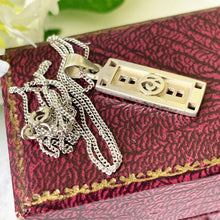 Charger l'image dans la galerie, Vintage Sterling Silver Glasgow Rose Pendant Necklace. Art Nouveau, Rennie Mackintosh Scotland Pendant & Chain. Minimalist Silver Necklace.