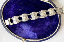 Carica l'immagine nel visualizzatore di Gallery, Vintage 12 Tribes of Israel Judaica Bracelet. Rare Sterling Silver Hebrew Picture Panel Bracelet. Antique Jewish Silver Jewellery Gifts