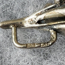 Charger l'image dans la galerie, Vintage Art Nouveau Baltic Amber Sterling Silver Pendant. Large Honey Cognac Amber Pendant. Golden Yellow Amber Lily Flower Pendant, Poland