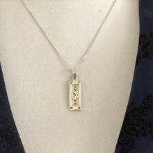 Charger l'image dans la galerie, Vintage Sterling Silver Glasgow Rose Pendant Necklace. Art Nouveau, Rennie Mackintosh Scotland Pendant & Chain. Minimalist Silver Necklace.