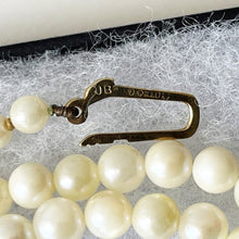 Load image into Gallery viewer, Antique 9ct Gold Cultured Pearl Necklace. Edwardian Graduated Pearl Collar Necklace, Hallmarked 1904. Real Pearl 16" Choker Necklace