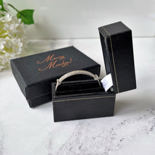 Charger l'image dans la galerie, Vintage Sterling Silver Baby Bangle, Boxed. Heart & Flower Engraved Childs Bracelet. English Adjustable Bangle. Baptismal, Christening Gift