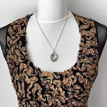 Carica l'immagine nel visualizzatore di Gallery, Vintage Art Deco Silver Picture Pendant Necklace. Peaky Blinders Style 1930s Gent's Photo Portrait Pendant On Sterling Silver Chain