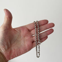 Cargar imagen en el visor de la galería, Antique Victorian Sterling Silver Necklace Chain. 45cm/17.5 Double Linked Belcher/Rolo Necklace Chain. Chunky Victorian Cable Chain Necklace