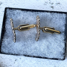 Carica l'immagine nel visualizzatore di Gallery, Ancient Greek God Adonis Gold & Silver Cufflinks. 8ct Gold, Sterling Silver Cufflinks, Hand-Made In Greece. Mens Vintage Jewelry Gift