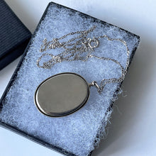 Carica l'immagine nel visualizzatore di Gallery, Vintage Art Deco Silver Picture Pendant Necklace. Peaky Blinders Style 1930s Gent's Photo Portrait Pendant On Sterling Silver Chain