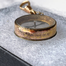 Carica l'immagine nel visualizzatore di Gallery, Antique 9ct Gold Compass & Dog-Clip Pendant Fob. Lady's Edwardian Gold Fob Charm, Hallmarked 1909. Antique 9ct Yellow Gold Necklace Pendant.